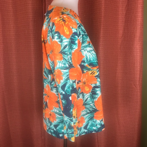 Ruby Rd. Vibrant Tropical Print Top PXL FREE SHIP - Picture 2 of 4